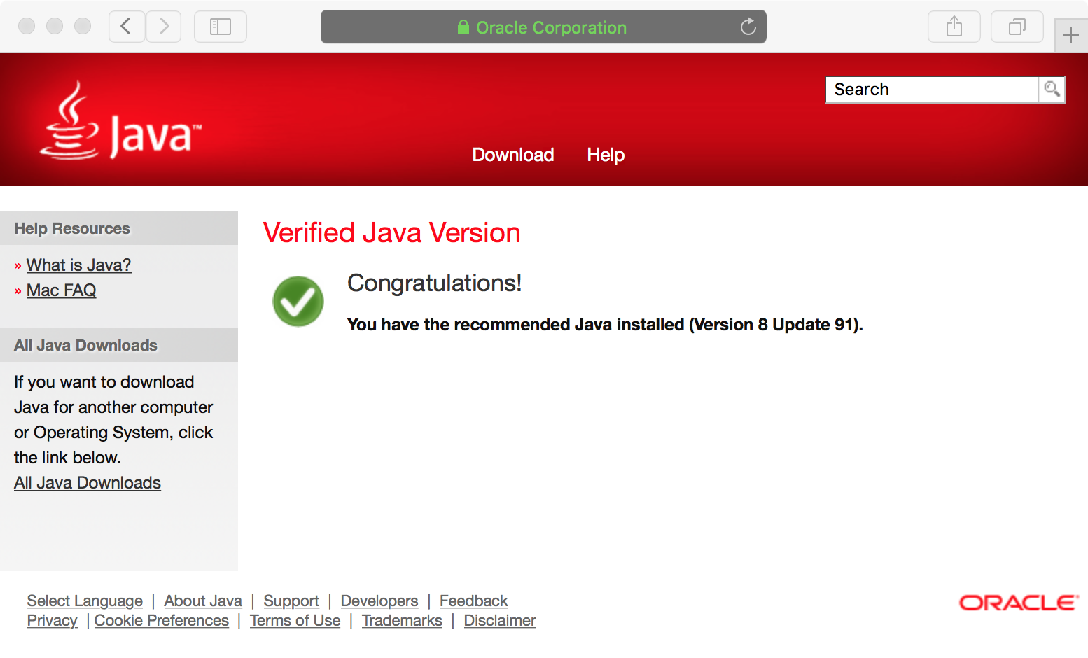 mac check for java update